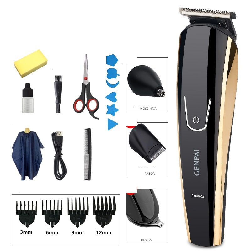 KTX-158675 Dual-Purpose Electric Hair Clipper Set with Ceramic Blades and Waterproof Design for Children and Adults