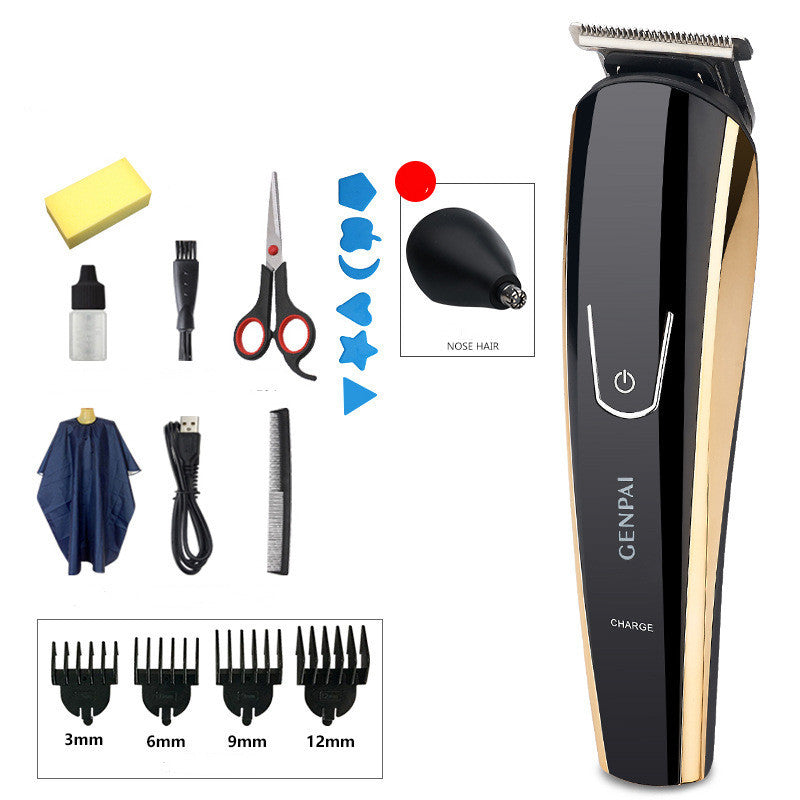KTX-158675 Dual-Purpose Electric Hair Clipper Set with Ceramic Blades and Waterproof Design for Children and Adults