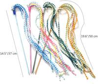 HKM-266579 Interactive Plush Cat Teaser Wand with Bell - Vibrant Colorful Exerciser for Cats and Kittens