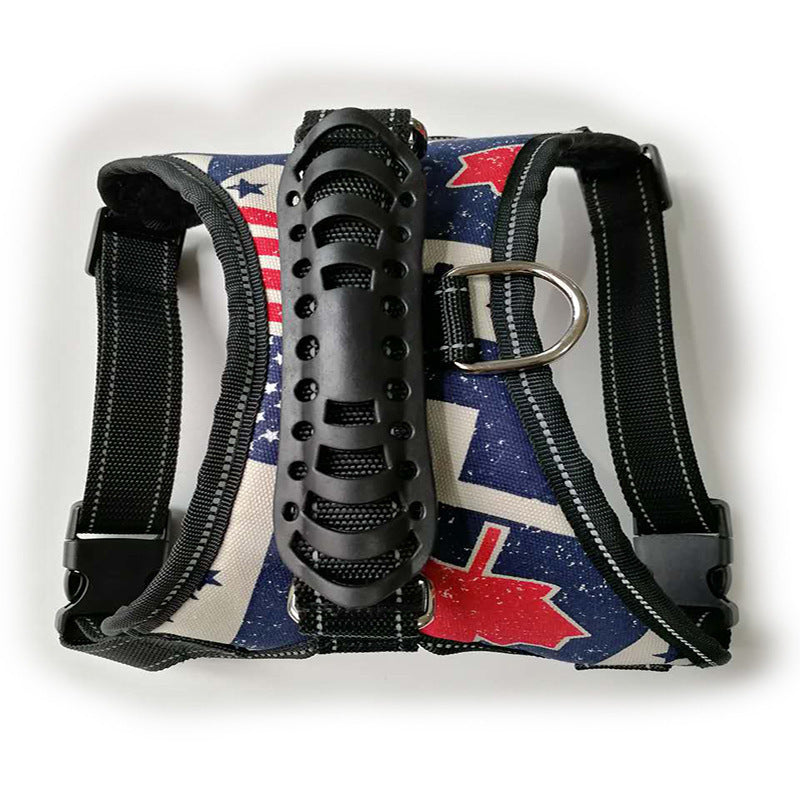 HKM-104723 Comfortable No-Strangle Dog Chest Strap Made of Oxford Cloth, EVA, and Mesh for All Dog Sizes