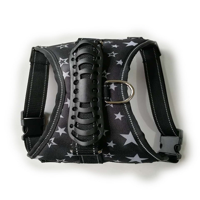 HKM-104723 Comfortable No-Strangle Dog Chest Strap Made of Oxford Cloth, EVA, and Mesh for All Dog Sizes