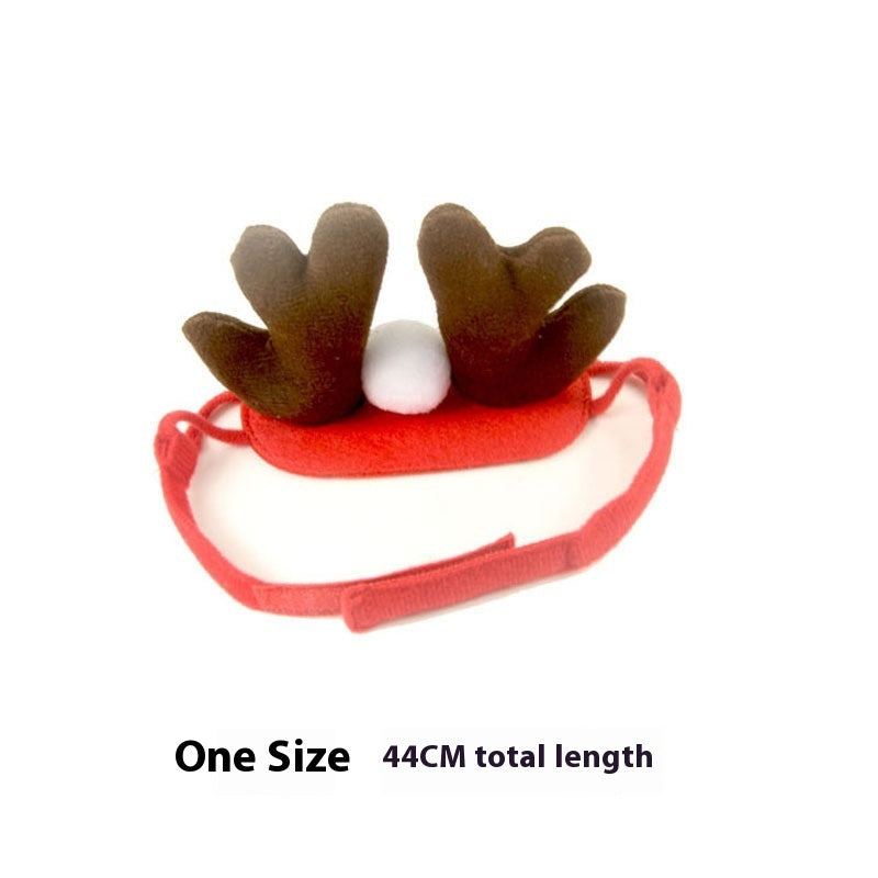 JMT-635978 Christmas Pet Costume: Cozy Double-Sided Velvet Cloak, Scarf, and Hat Set for Warm Holiday Style