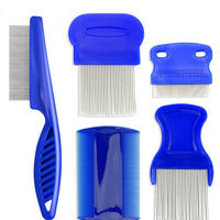 HKM-165843 Stainless Steel Pet Flea Comb Set - 4-Piece Durable Grooming Tools