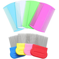 HKM-165843 Stainless Steel Pet Flea Comb Set - 4-Piece Durable Grooming Tools