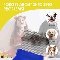 HKM-165843 Stainless Steel Pet Flea Comb Set - 4-Piece Durable Grooming Tools