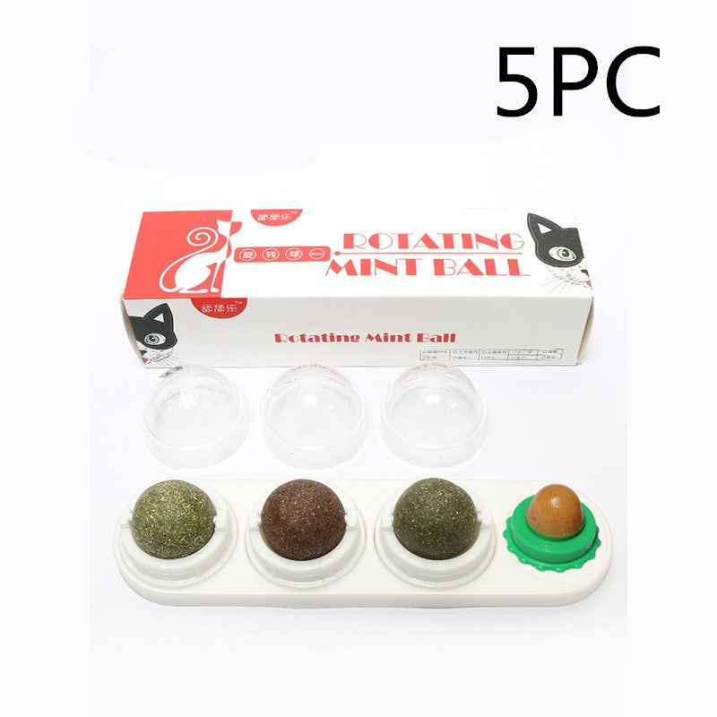 HKM-298195 Rotating Licking Music Cat Toy with Catnip and Multiple Flavor Balls