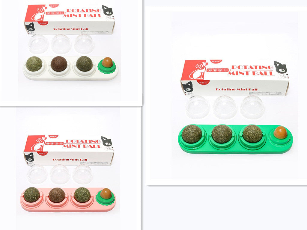 HKM-298195 Rotating Licking Music Cat Toy with Catnip and Multiple Flavor Balls