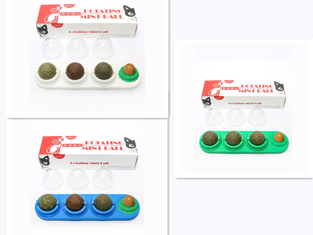 HKM-298195 Rotating Licking Music Cat Toy with Catnip and Multiple Flavor Balls