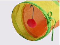 HKM-231827 Collapsible Rainbow Cat Tunnel - Eco-Friendly, Scratch-Resistant Design for Interactive Play