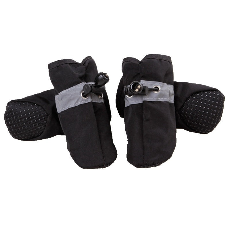 HKM-321619 Soft Sole Non-Slip Pet Rain Boots - Breathable Summer Shoes in Red, Blue, and Black