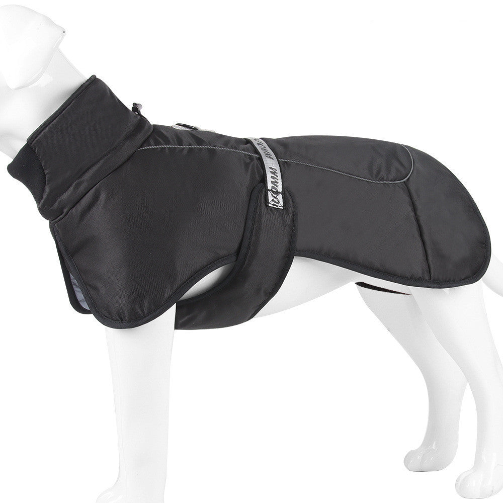 HKM-030483 Warm Dog Cloak with Reflective Features and Adjustable Fit for Outdoor Comfort