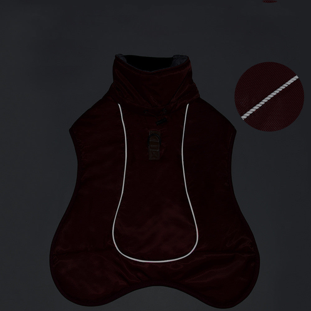 HKM-030483 Warm Dog Cloak with Reflective Features and Adjustable Fit for Outdoor Comfort