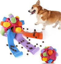 HKM-328659 Interactive Pet Sniffing Ball - Colorful Chew Toy for Enrichment and Play