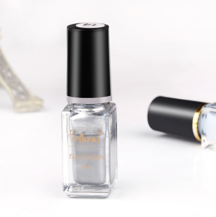 HKM-777811 Mirror Silver Nail Polish - 6ml Environmental Formula for Stunning Manicures