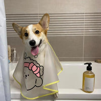 HKM-910291 Adjustable Waterproof Pet Cloak with Cartoon Print for Dog Grooming