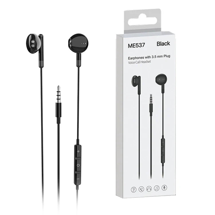 KTX-173843 3.5mm Wired Earphones with Microphone for Mobile Phones, Hi-Fi Stereo Sound Quality Earbuds Headset