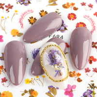 HKM-940499 Floral Nail Stickers Collection - Assorted Designs for Creative Nail Art