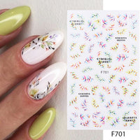 HKM-940499 Floral Nail Stickers Collection - Assorted Designs for Creative Nail Art