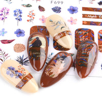 HKM-940499 Floral Nail Stickers Collection - Assorted Designs for Creative Nail Art