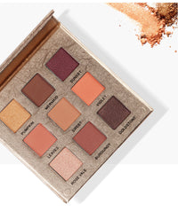 HKM-719763 Golden 9-Color Matte Eyeshadow Palette - Versatile and Vibrant Shades