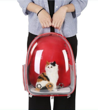 HKM-268371 Transparent Cat Carrier Bag with Ventilated Design