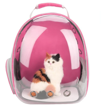 HKM-268371 Transparent Cat Carrier Bag with Ventilated Design