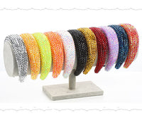 HKM-749587 Baroque Rhinestone Wide-Edged Hair Band in Multiple Colors