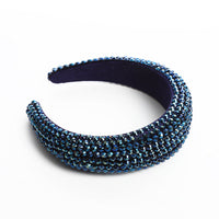 HKM-749587 Baroque Rhinestone Wide-Edged Hair Band in Multiple Colors