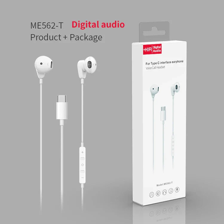 KTX-435987 Noise-Cancelling USB-C In-Ear Headphones with Microphone and Stereo Sound