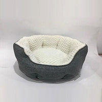 HKM-777171 Cozy High Rest Nest Cat Bed with Dark Gray Shell Backrest for Small to Medium Pets, Perfect for Autumn and Winter
