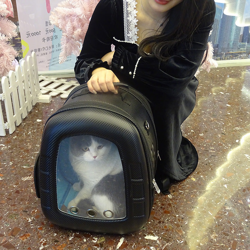 HKM-332755 Portable Cat Backpack Carrier with Ventilated Design for Outdoor Adventures