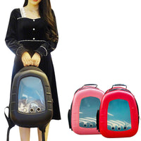 HKM-332755 Portable Cat Backpack Carrier with Ventilated Design for Outdoor Adventures