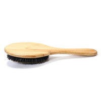 HKM-120083 Natural Boar Bristle Hairbrush with Bamboo Handle for All Hair Types