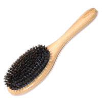 HKM-120083 Natural Boar Bristle Hairbrush with Bamboo Handle for All Hair Types