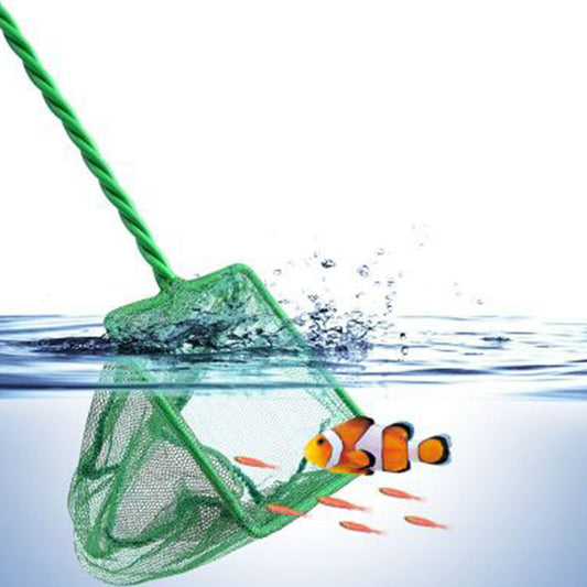 HKM-565907 Telescopic Fishing Net for Aquarium - Round & Square Sizes Available 3-12 Inches, Green