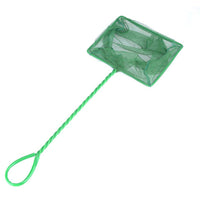 HKM-565907 Telescopic Fishing Net for Aquarium - Round & Square Sizes Available 3-12 Inches, Green