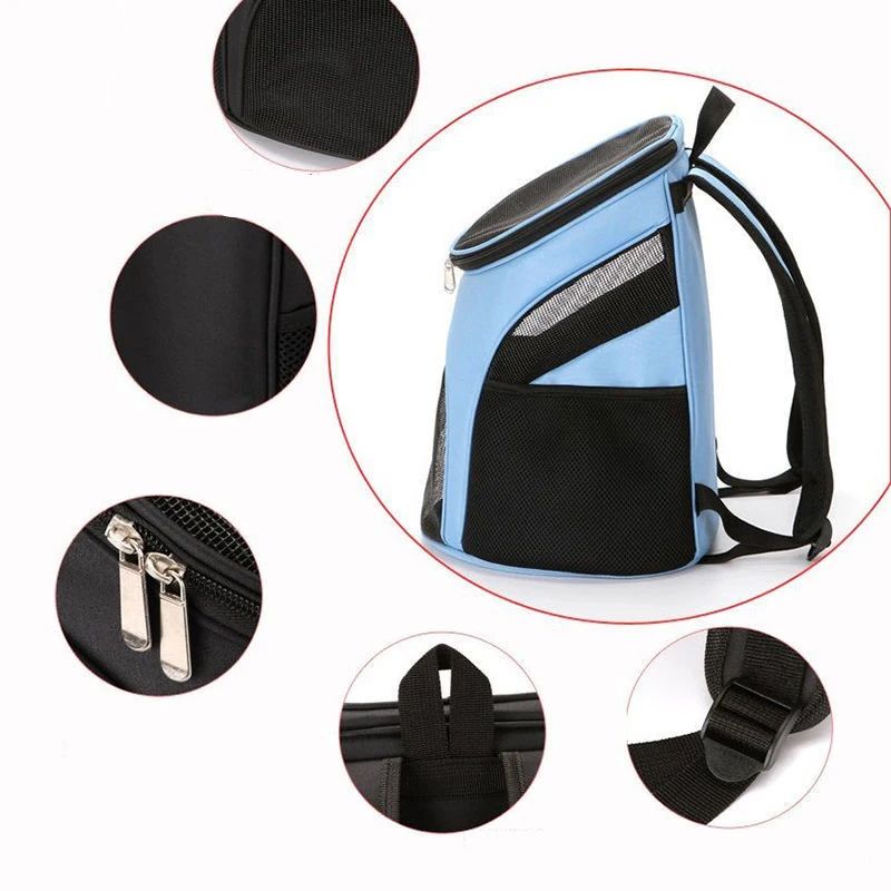 HKM-084115 Lightweight Breathable Dog Carrier Backpack for Small Breeds - Ideal for Outdoor Adventures