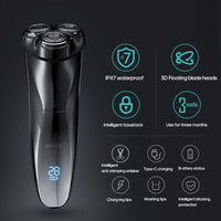 HKM-790739 Rechargeable Electric Shaver with USB Charging and 150 Minutes of Runtime