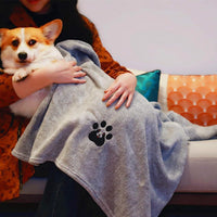 HKM-185939 Super Absorbent Microfiber Bath Towel for Dogs and Cats - Fast-Drying, Soft, and Ideal for Travelling and Grooming