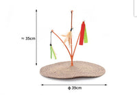 HKM-848659 Little Tree Cat Scratching Pad with Feather Toy, Cotton Rope Climate-Friendly Design for All Ages