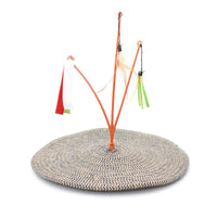 HKM-848659 Little Tree Cat Scratching Pad with Feather Toy, Cotton Rope Climate-Friendly Design for All Ages
