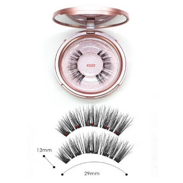 HKM-600211 Five Magnetic Eyelash Set with Eyeliner - High Temperature Wire Material