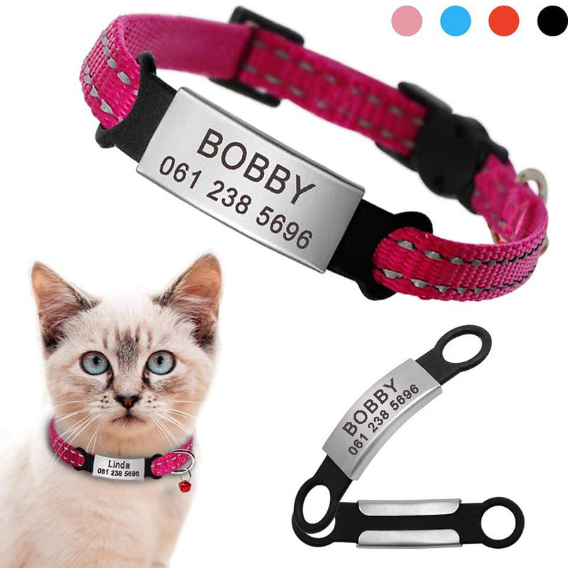 HKM-343315 Silicone Dog Collar with Custom Lettering Tag