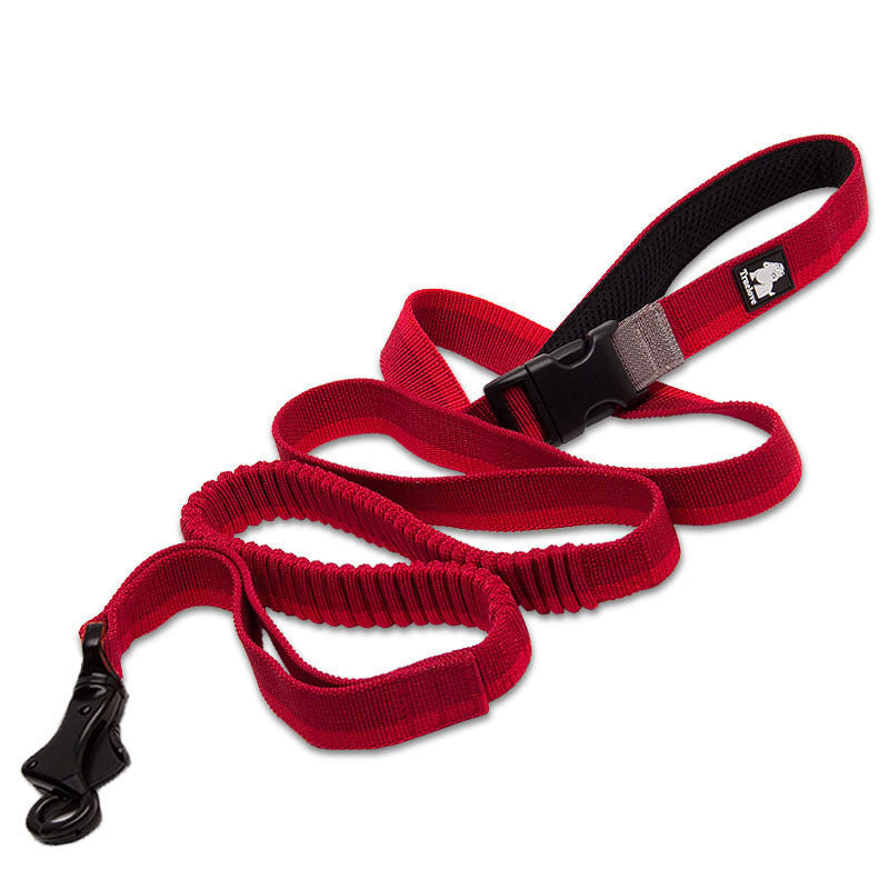 HKM-342995 Adjustable Elastic Pet Leash for Running - Nylon Traction Belt, 140-340cm Length, Ideal for Outdoor Activities