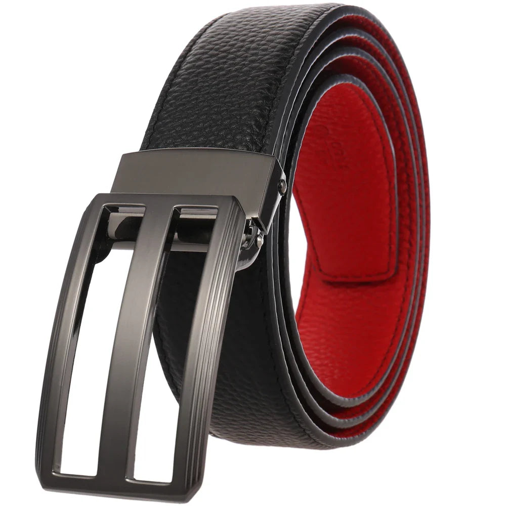 HKM-114771 Soft Cowhide Leather Casual Punch Belt - Model LY35-0302-5