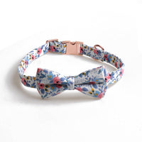 HKM-913235 Pet Collar with Metal Buckle and Bow - Adjustable, Various Colors & Traction Rope Included