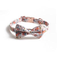 HKM-913235 Pet Collar with Metal Buckle and Bow - Adjustable, Various Colors & Traction Rope Included