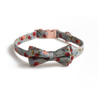 HKM-913235 Pet Collar with Metal Buckle and Bow - Adjustable, Various Colors & Traction Rope Included