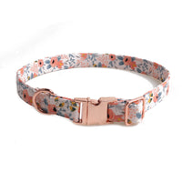 HKM-913235 Pet Collar with Metal Buckle and Bow - Adjustable, Various Colors & Traction Rope Included