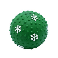 HKM-454291 Interactive Dog Toy Balls for Chewing and Tooth Cleaning - Floating Pet Toys in Christmas Colors for Small to Medium Dogs